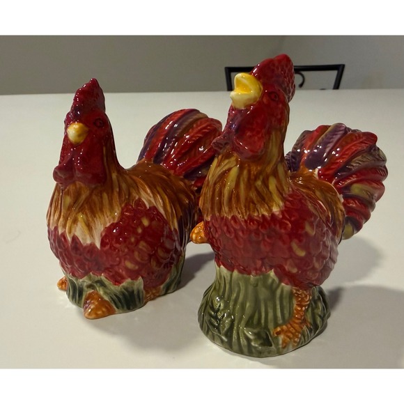 Other - Ceramic Rooster Salt and Pepper Shaker Set Farmhouse Country Kitchen Decor